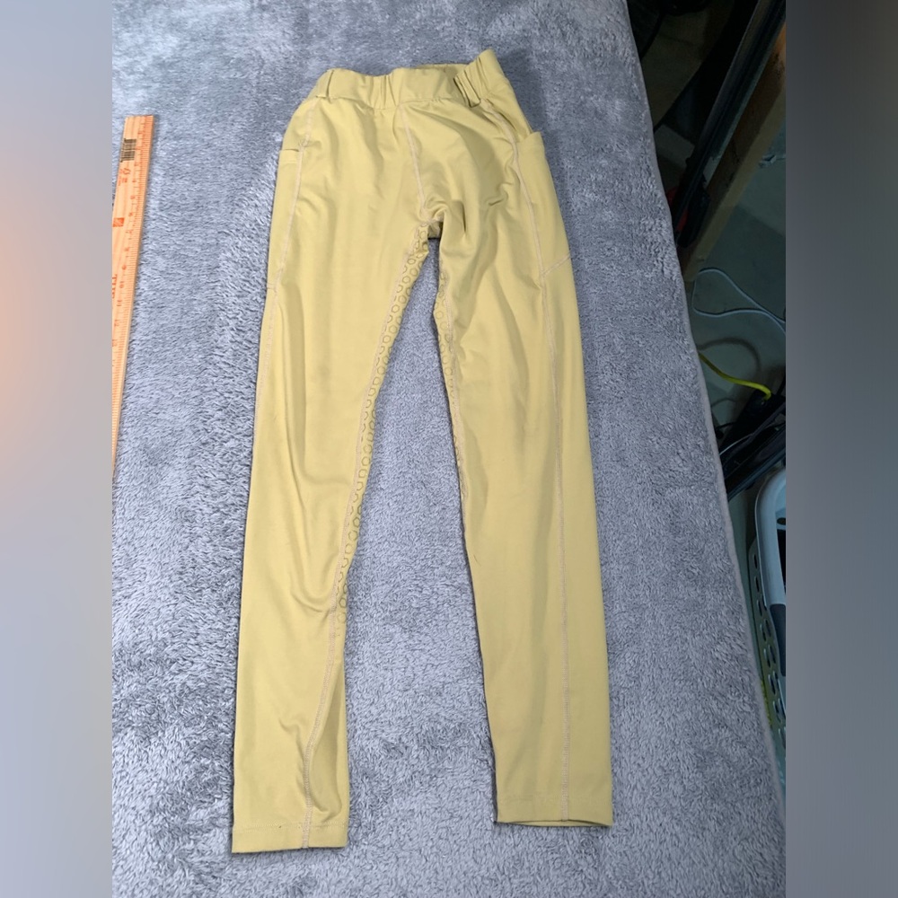 FitsT4 sports riding leggings equestrian large girls tan khaki